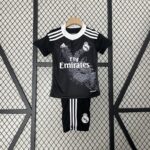 Real Madrid 14-15 Third Retro Kid Kits Black Jersey