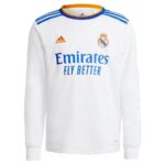 Real Madrid Home Soccer Jersey Retro Long Sleeve Shirt 21-22