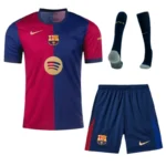 24-25 Barcelona Home Full Kit(Jersey+Shorts+Socks)  - Spotify Logo Without Text