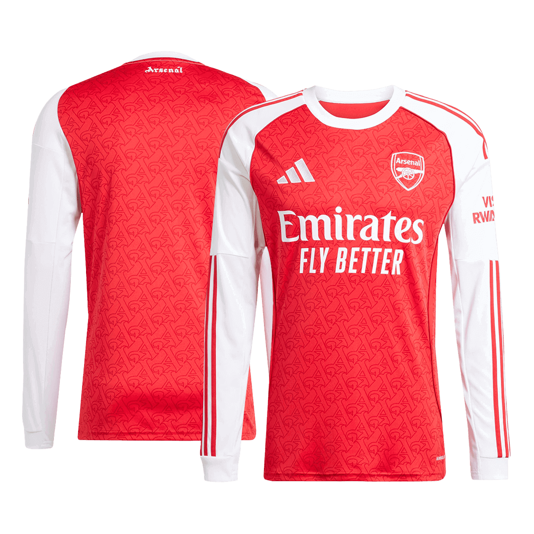 d529e532bc-1 Arsenal Long Sleeve Jersey Home Football Shirt 2025-26 - Image 1